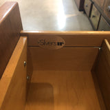 silver Vintage Danish Teak Lockable w/ File Drawers DESKS 60Wx30Dx28.5H