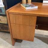 silver Vintage Danish Teak Lockable w/ File Drawers DESKS 60Wx30Dx28.5H