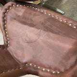 Midway Aviator Swivel Chair DINING CHAIRS Brown 26Wx20Dx31H