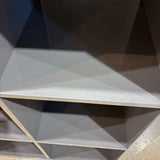 16-Section Gloss Laminate BOOK SHELF Grey 59Wx15.5Dx59H