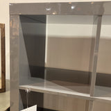 16-Section Gloss Laminate BOOK SHELF Grey 59Wx15.5Dx59H