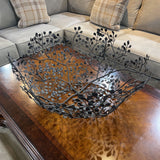 Crate & Barrel Oversized Metal Leaf & Vine Centerpiece Bowl ACCESSORIES 27Wx11H