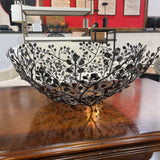 Crate & Barrel Oversized Metal Leaf & Vine Centerpiece Bowl ACCESSORIES 27Wx11H