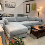 Burrow Span Sleeper Storage W/Chaise SECTIONAL Crushed Gravel 126w35d31h