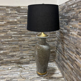 Ceramic Crackle Glaze Lamp TABLE LAMP 14d34h