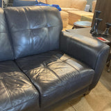 Macy's Kaleb Faux Leather 3-Seat SOFA Black 83w35d33h