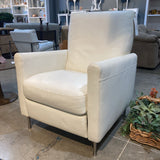 Italsofa Contemporary Leather Recliner RECLINERS Ivory 29w32d38h