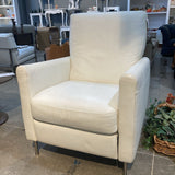 Italsofa Contemporary Leather Recliner RECLINERS Ivory 29w32d38h