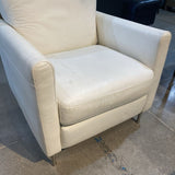 Italsofa Contemporary Leather Recliner RECLINERS Ivory 29w32d38h