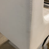 Leather Armchair CHAIR Ivory/Black 26w24d35h