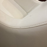 Leather Armchair CHAIR Ivory/Black 26w24d35h