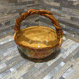 Decorative Glazed Ceramic Fall Basket HOLIDAY ITEMS 6d6h