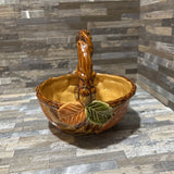 Decorative Glazed Ceramic Fall Basket HOLIDAY ITEMS 6d6h