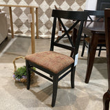 Arhaus Cross Back Upholstered Side Chair DINING CHAIRS 20w17d39h