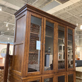 Crate & Barrel 8-Door Wood & Glass Display Bookcase BOOK SHELF 60w19d91h