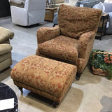 Arhaus Patterned Loung Chair W/Ottoman LOUNGE CHAIRS 33w40d35h