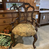 Parquet Style Upholstered Captain DINING CHAIRS 24w21d42h