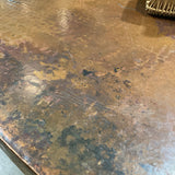 Arhaus Arabesque Hammered Iron & Copper Oval DINING TABLE 77w45d30h