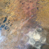 Arhaus Arabesque Hammered Iron & Copper Oval DINING TABLE 77w45d30h