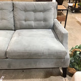 Style Line Furniture MCM Button Tufted 3-Seat SOFA Light Blue 88w36d32h