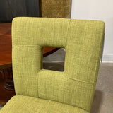 Linen Upholstered Counter Height BAR/COUNTER STOOL Green 18w19d39h