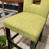 Linen Upholstered Counter Height BAR/COUNTER STOOL Green 18w19d39h