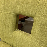 Linen Upholstered Counter Height BAR/COUNTER STOOL Green 18w19d39h