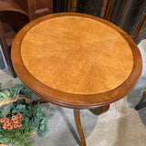 Round Burl Foyer Table END/SIDE TABLE 28d32.5h