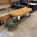 Hickory White Traditional Upholstered Button Tufted BENCH 51w22d22h