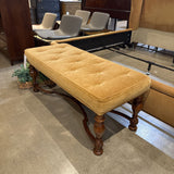 Hickory White Traditional Upholstered Button Tufted BENCH 51w22d22h