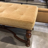 Hickory White Traditional Upholstered Button Tufted BENCH 51w22d22h