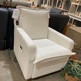 Oilo Studio Sheepskin Swivel Nursery Recliner RECLINERS Cloud White 30w36d39h