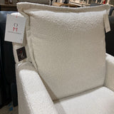 Oilo Studio Sheepskin Swivel Nursery Recliner RECLINERS Cloud White 30w36d39h