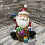 Ceramic Sitting Santa Claus HOLIDAY ITEMS 7w6d9h