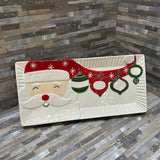 Mr. Christmas Santa Claus Ceramic Serving Platter HOLIDAY ITEMS 15w7d1h