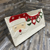 Mr. Christmas Santa Claus Ceramic Serving Platter HOLIDAY ITEMS 15w7d1h