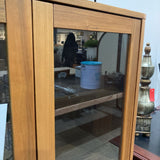MCM Wood & Glass Two-Door Display CABINET 37.5w15.5d59h