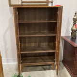 MCM Wood & Glass Two-Door Display CABINET 37.5w15.5d59h