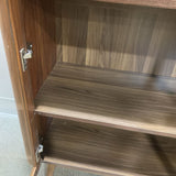 MCM Wood & Glass Two-Door Display CABINET 37.5w15.5d59h