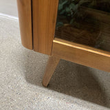 MCM Wood & Glass Two-Door Display CABINET 37.5w15.5d59h