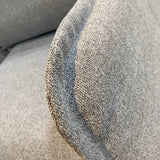 CABA Design Metal Framed w/ Woven Upholserty & Ottoman LOVE SEAT Grey 71Wx36Dx27H to frame, not top of pillow