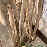 Natural Driftwood Style Base w/ Glass Top CONSOLE TABLE 49Wx16Dx30H