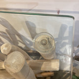 Natural Driftwood Style Base w/ Glass Top CONSOLE TABLE 49Wx16Dx30H