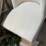 Velour w/ Quilted Back & Tack Head Trim DINING CHAIRS White 19Wx23Dx35H