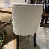 Velour w/ Quilted Back & Tack Head Trim DINING CHAIRS White 19Wx23Dx35H