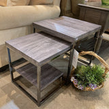 2pc Nesting SIDE TABLE 19.5Wx19.5Dx20H larger