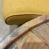 Coastal Distressed Wood Drum COFFEE/COCKTAIL TABLE 32Wx19H