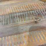 Coastal Distressed Wood Drum COFFEE/COCKTAIL TABLE 32Wx19H