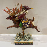 Jim Shore "Santa Did Ride" Figure HOLIDAY ITEMS 10Wx3.5Dx12H