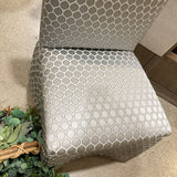 Honeycomb Pattern Upholstered Side Chair On Casters DINING CHAIRS 20w20d40h